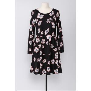 Tanya Taylor Noemie Black Floral Dress size 16
